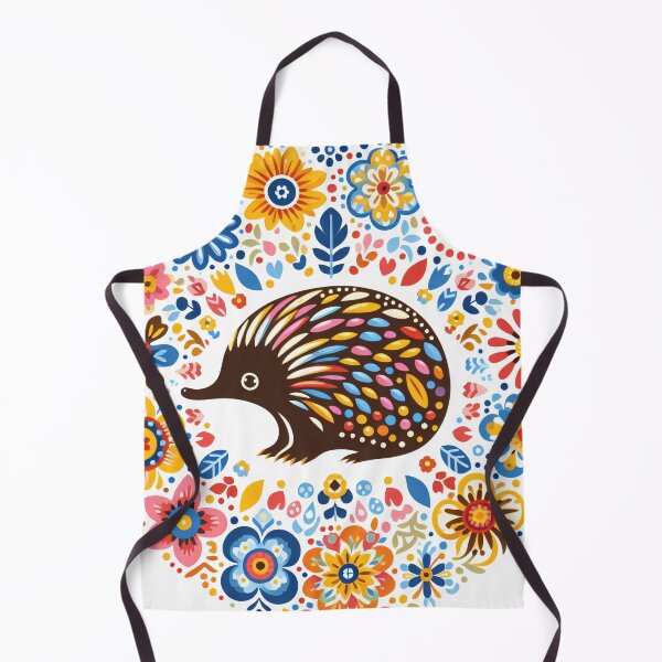 Item preview, Scandinavian Folk Art Echidna by heidiannemorris ©️ designed and sold by FOLK ART FUSION by heidiannemorris.