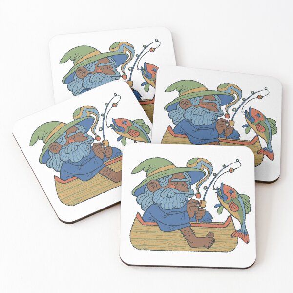 Item preview, wizard fishing at middleearth lake designed and sold by TulpaPrints.