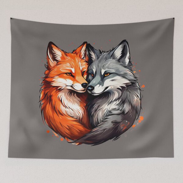 Item preview, Wolf And Fox Tender Love designed and sold by anyasevchenko.