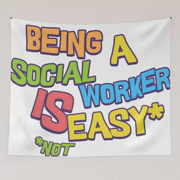 Aperçu de l'œuvre Le travail social est facile créée et vendue par BobaTeeStore.