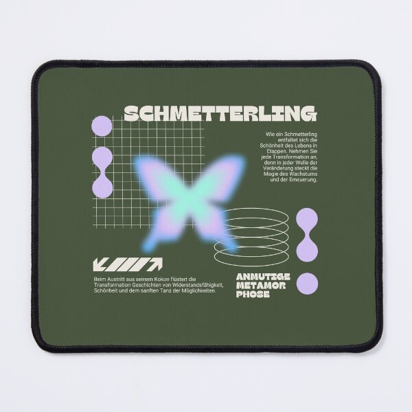 Item preview, Schmetterling - Anmutige Metamorphose | Green Background designed and sold by RM-Journey.