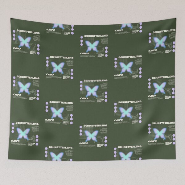 Item preview, Schmetterling - Anmutige Metamorphose | Green Background designed and sold by RM-Journey.