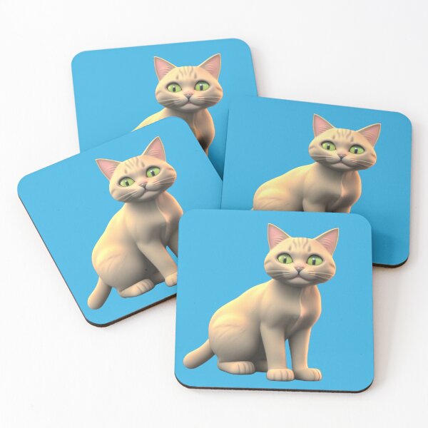 Item preview, 3D Cartoon Cream Manx Cat designed and sold by MartineP77.