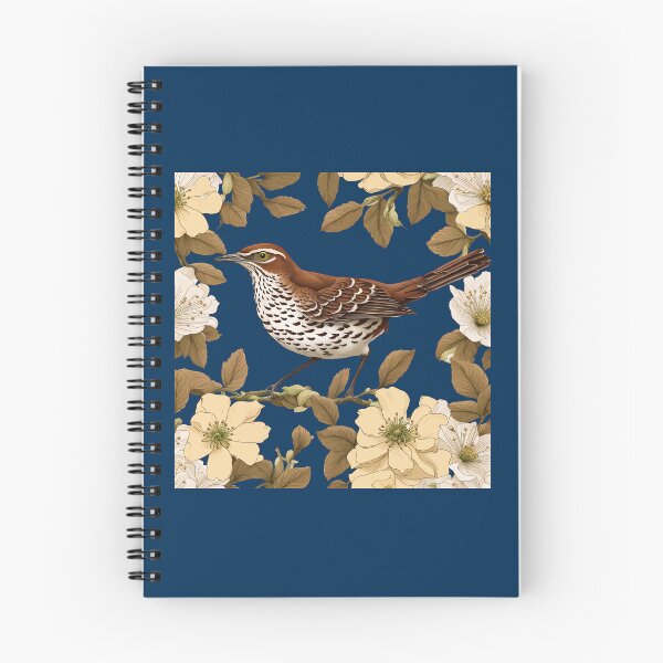 Item preview, A Brown Thrasher Bird Surrounded By Rose Flowers designed and sold by taiche.