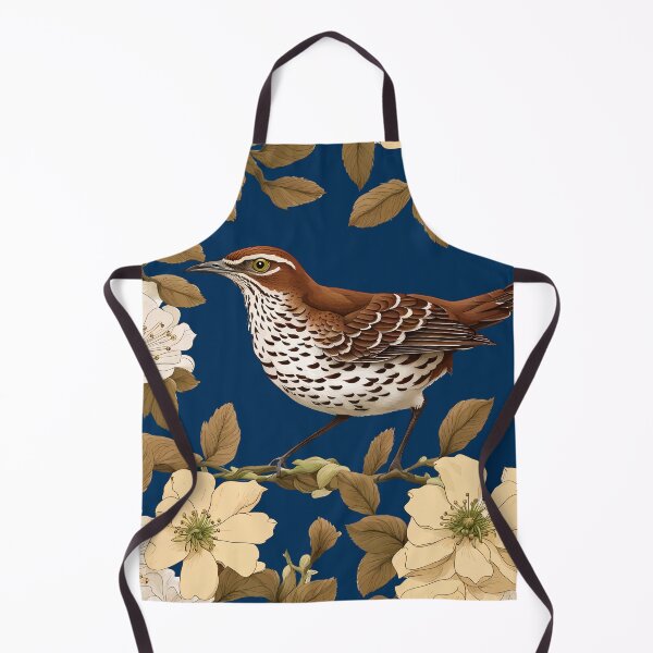 Item preview, A Brown Thrasher Bird Surrounded By Rose Flowers designed and sold by taiche.