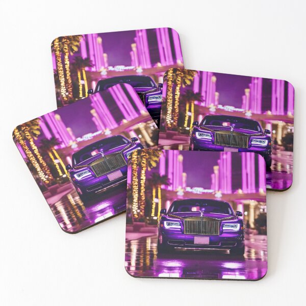 Item preview, Purple Luxury Car in Neon City Night designed and sold by Lisa Pearlman.