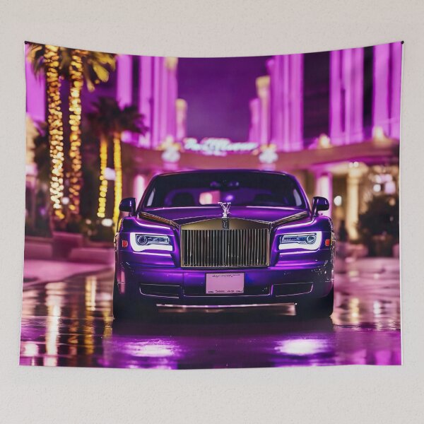 Item preview, Purple Luxury Car in Neon City Night designed and sold by Lisa Pearlman.