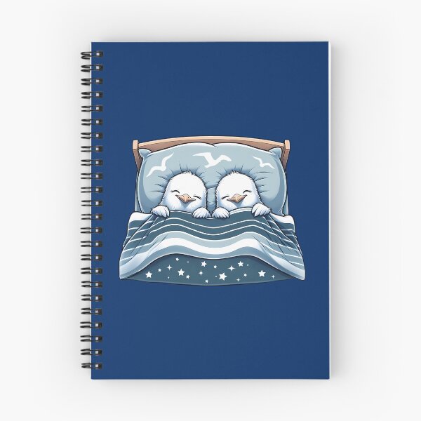 Item preview, Two cute seagulls sleep in bed together designed and sold by Infinitee8hirts.