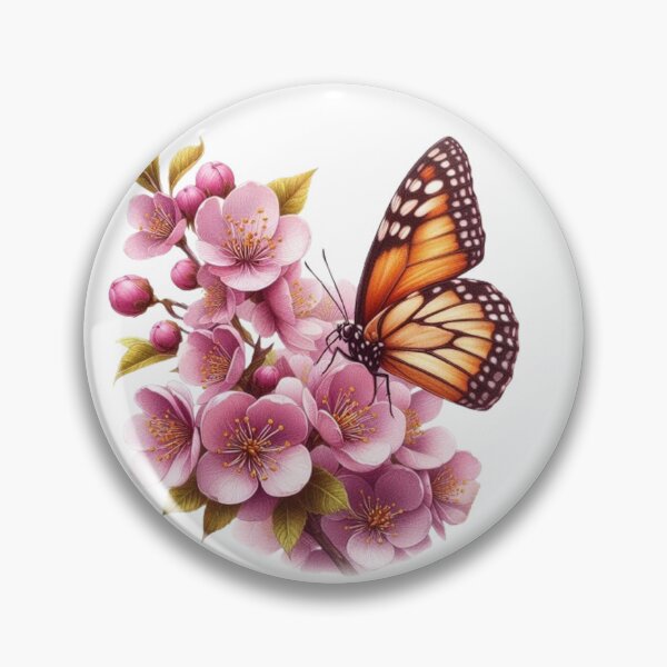 Item preview, “Spring Awakening: A Butterfly in a Field of Sakura Flowers” designed and sold by CHRIST5000.