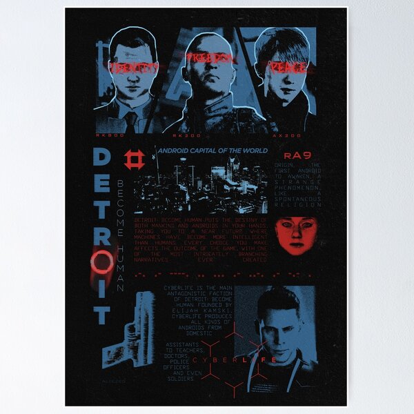 Vista previa del artículo con la obra «Detroit Conviértete en diseño de brutalismo humano», diseñado y vendido por aliezeq.