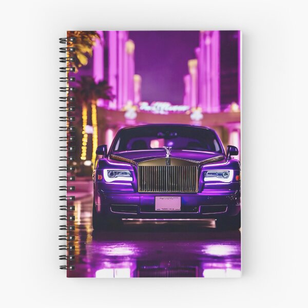 Item preview, Coche de lujo morado en la noche de la ciudad de neón designed and sold by Lisa Pearlman.