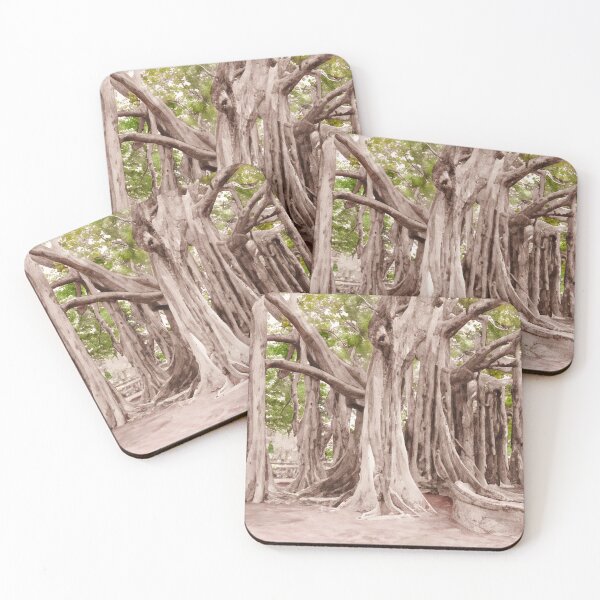 Item preview, Magnificent banyan tree in watercolor designed and sold by crumbs-of-life.