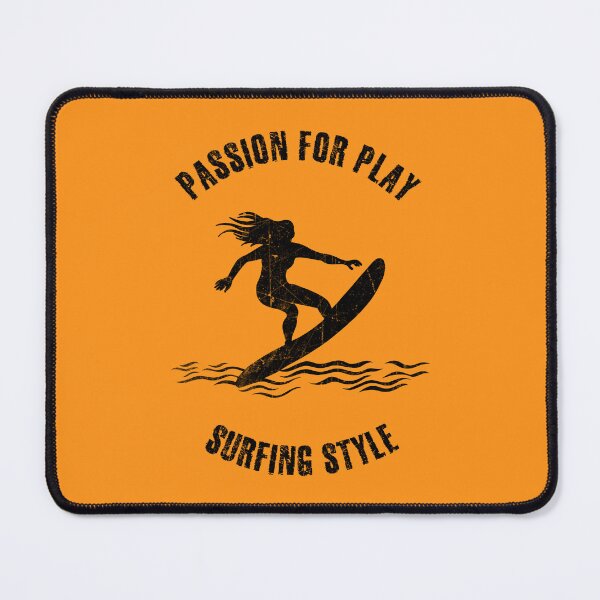 Item preview, Black silhouette of a female surfer designed and sold by HarridanCreates.