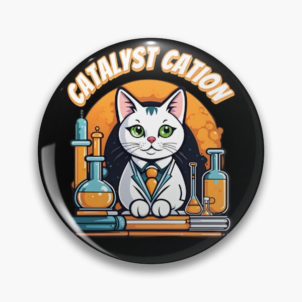 Item preview, Funny cute chemist cat. Catalyst cation. Science chemistry humor. designed and sold by Unitepeople.