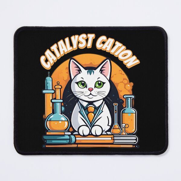 Item preview, Funny cute chemist cat. Catalyst cation. Science chemistry humor. designed and sold by Unitepeople.