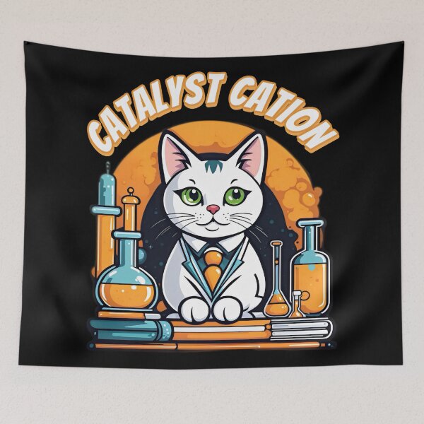 Item preview, Funny cute chemist cat. Catalyst cation. Science chemistry humor. designed and sold by Unitepeople.