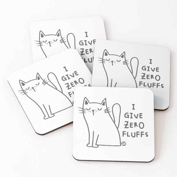 Item preview, I GIVE ZERO FLUFFS CAT designed and sold by TODD GOLDMAN.