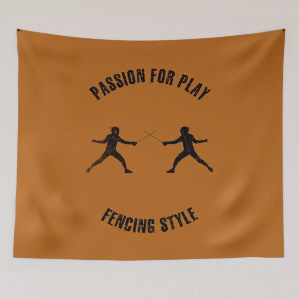 Item preview, Black silhouettes of fighting fencers designed and sold by HarridanCreates.
