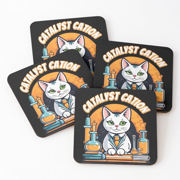 Item preview, Funny cute chemist cat. Catalyst cation. Science chemistry humor. designed and sold by Unitepeople.