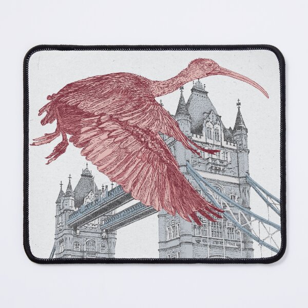 Item preview, Scarlet Ibis over Tower Bridge London designed and sold by AardvarkAnarchy.