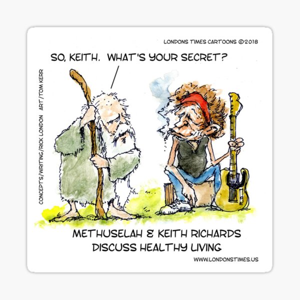 Keith Richards Vs Methuselah Sticker