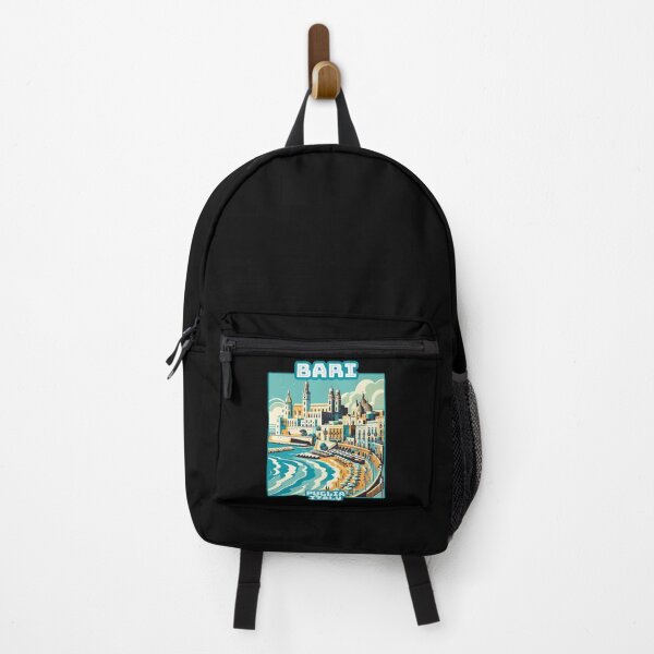 Item preview, Vintage art deco Bari Puglia italy Landmark Skyline. Travel souvernir. designed and sold by Unitepeople.