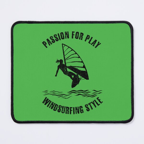Item preview, Black silhouette of a female windsurfer designed and sold by HarridanCreates.
