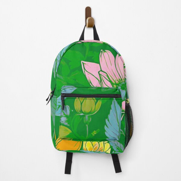 Item preview, Springtime Harmony: Green and Pink Floral Design designed and sold by GrizzlyCollective.