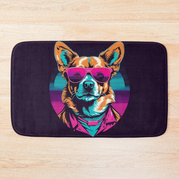 Item preview, When your little dog adopts glasses, each rainy afternoon becomes an opportunity to explore puddles with style, with bouncing paws and lenses resisting the drops designed and sold by Pulsant  Paintings.