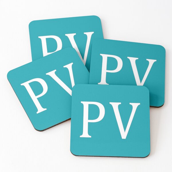Item preview, PV Initials Monogram Elegant White Letters designed and sold by Jeallan Designs.