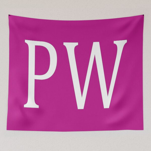Item preview, PW Initials Monogram Elegant White Letters designed and sold by Jeallan Designs.