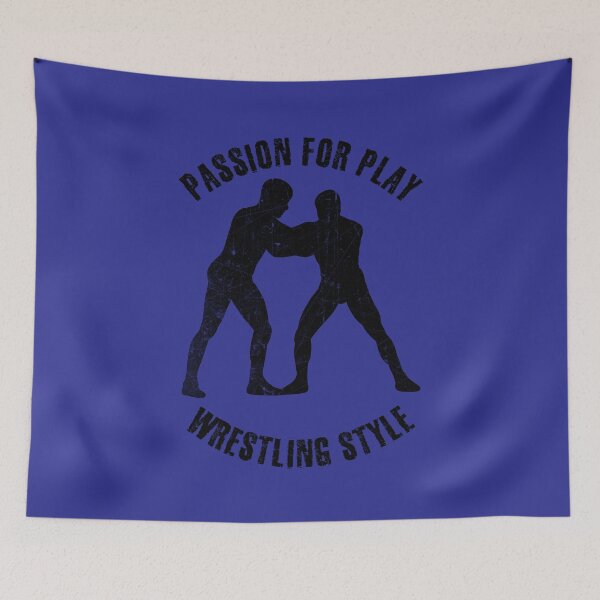 Item preview, Black silhouette of fighting wrestlers designed and sold by HarridanCreates.