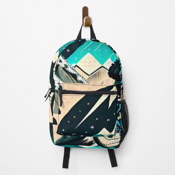 Item preview, Nocturnal Adventure: Mountain Biker Amidst Vibrant Mountain Range designed and sold by GrizzlyCollective.