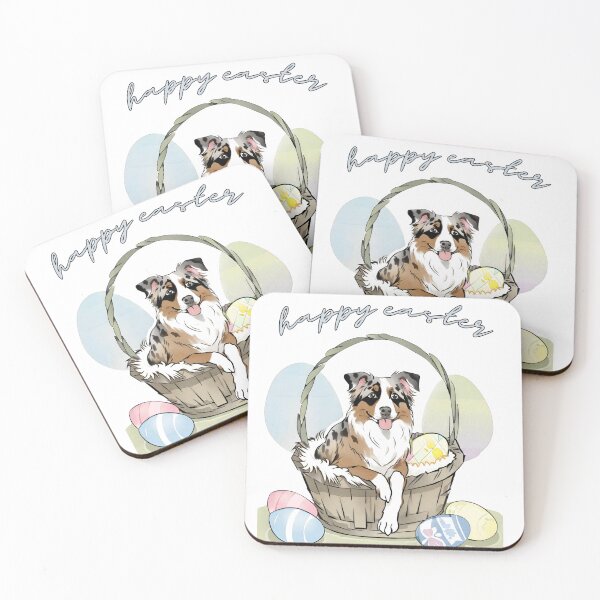 Item preview, Happy Easter Australian Shepherd Dog designed and sold by GoodyPaws.