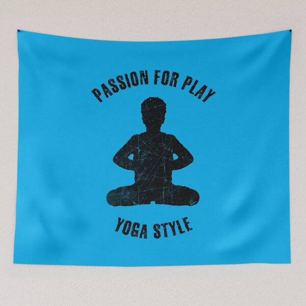 Item preview, Black silhouette of a boy practicing yoga designed and sold by HarridanCreates.