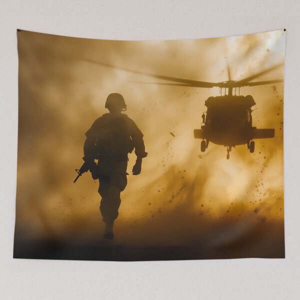 Item preview, Military Helicopter Dustoff in Golden Hour designed and sold by Asymoney.