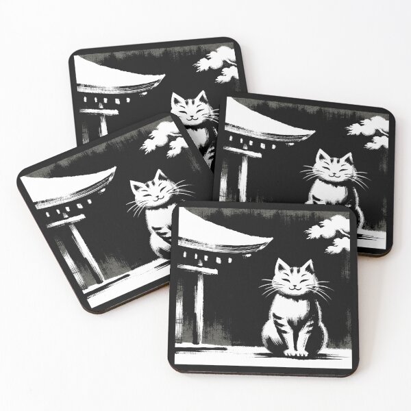 Aperçu de l'œuvre Kawaii Cat Anime Japanese Retro Funny Cat créée et vendue par KsuAnn.