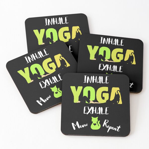 Item preview, Yoga: Inhale, Exhale, Meow, Repeat Design designed and sold by ZenZooVibes.