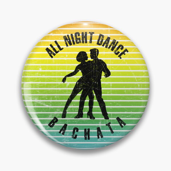 Item preview, Black silhouette of a couple dancing bachata against a background of colorful stripes designed and sold by HarridanCreates.