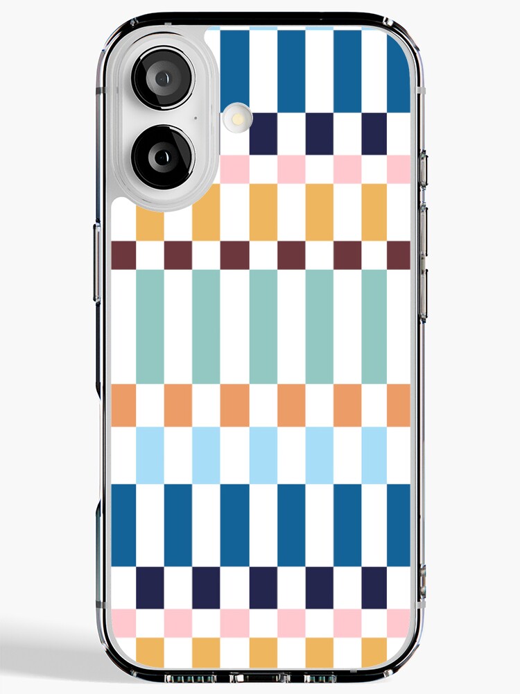 Retro Multi Colour Checkered Pattern iPhone Case