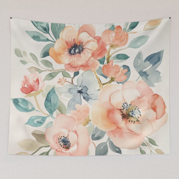 Item preview, Dreamy watercolor florals with a touch of vintage charm and Romance designed and sold by clecticuk.