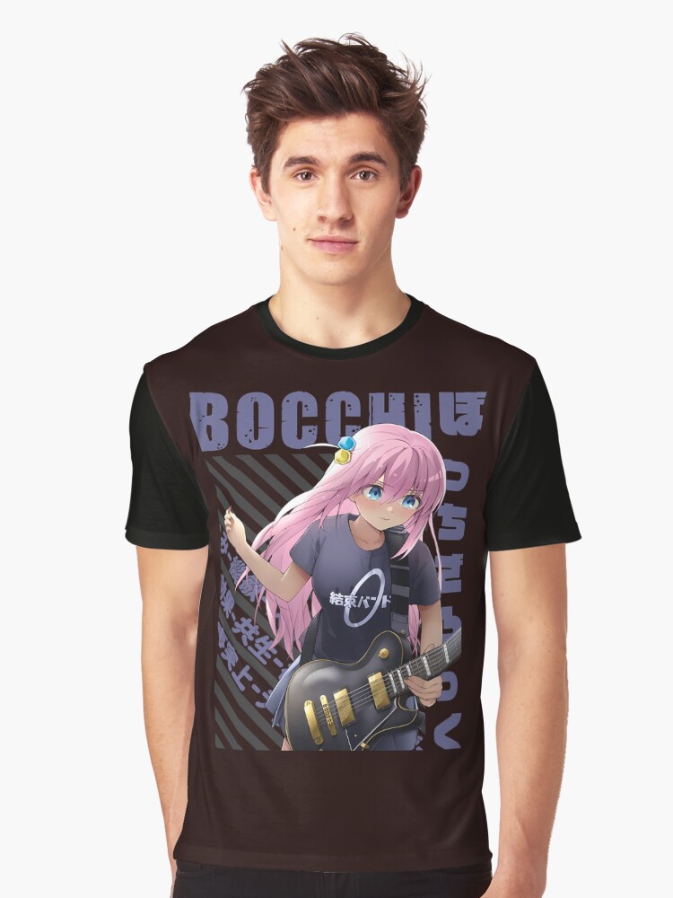 Aperçu 1 sur 5. T-shirt graphique avec l'œuvre Bocchi Le Rocher - Hitori Gotou créée et vendue par StephaMckinley.