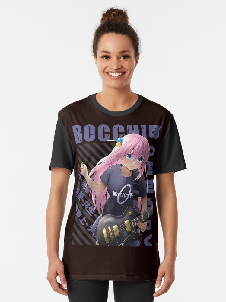 Aperçu 2 sur 5. T-shirt graphique avec l'œuvre Bocchi Le Rocher - Hitori Gotou créée et vendue par StephaMckinley.