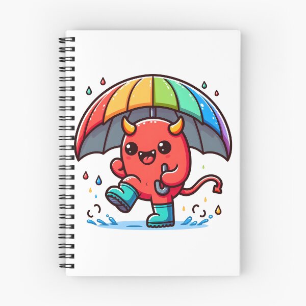 Item preview, Kawaii Buoyant Demon: Wearing Rain Boots designed and sold by CanvasCutie.