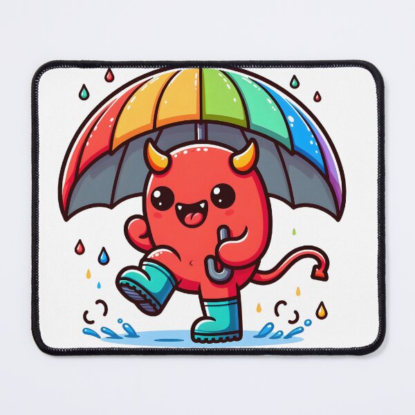 Item preview, Kawaii Buoyant Demon: Wearing Rain Boots designed and sold by CanvasCutie.