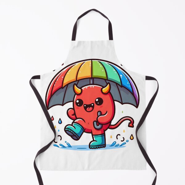 Item preview, Kawaii Buoyant Demon: Wearing Rain Boots designed and sold by CanvasCutie.