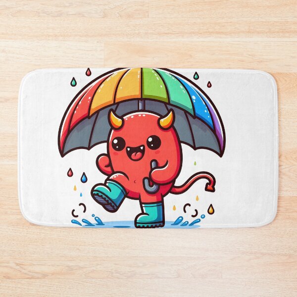 Item preview, Kawaii Buoyant Demon: Wearing Rain Boots designed and sold by CanvasCutie.