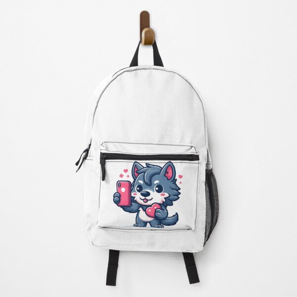 Item preview, Kawaii Lovable Werewolf With Phone With A Heart-Shaped Case designed and sold by CanvasCutie.