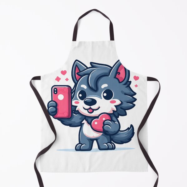 Item preview, Kawaii Lovable Werewolf With Phone With A Heart-Shaped Case designed and sold by CanvasCutie.