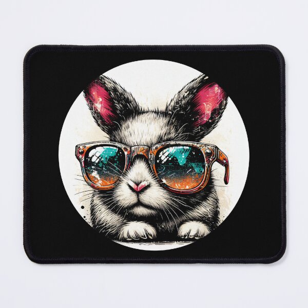 Item preview, rabbit wearing sunglasses, funk, art designed and sold by Mechanical-Artt.